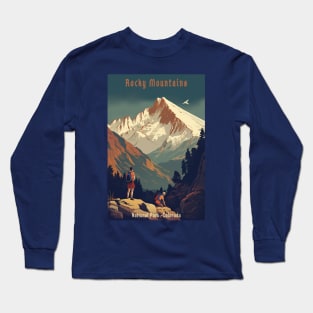 Rocky Mountain National Park Vintage Travel Poster Long Sleeve T-Shirt